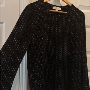 Elegant Black Gold Dot Blouse